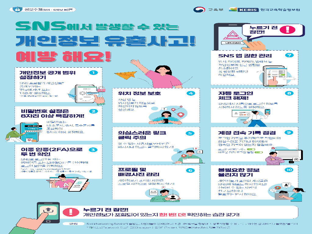 SNS에서 발생할 수 있는 개인정보 유출 사고 예방